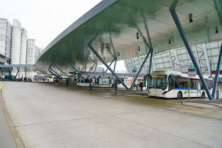 ZURICH, SWITZERLAND - CIRCA OCTOBER, 2018: Zurich International Airport in the daytime.