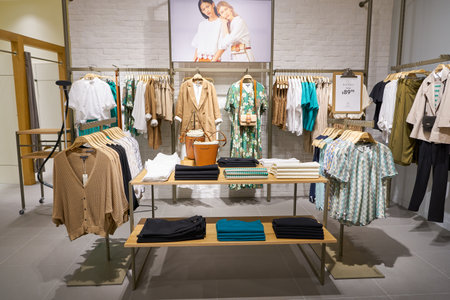 SINGAPORE - CIRCA APRIL, 2019: interior shot of Esprit store in Jewel Changi Airport.