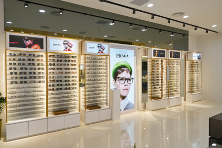 SINGAPORE - CIRCA APRIL, 2019: interior shot of a store at Jewel Changi Airport.のeditorial素材