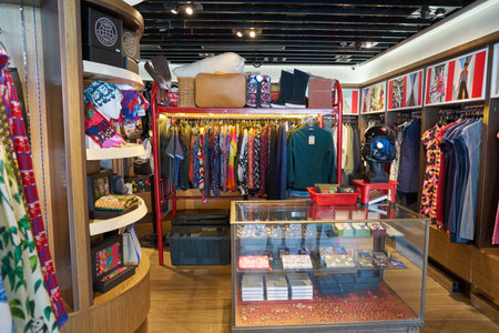 HONG KONG, CHINA - CIRCA APRIL, 2019: goods on display at Goods of Desire store in Hong Kong International Airport. Goods of Desire is a lifestyle design and retail brand based in Hong Kong.のeditorial素材
