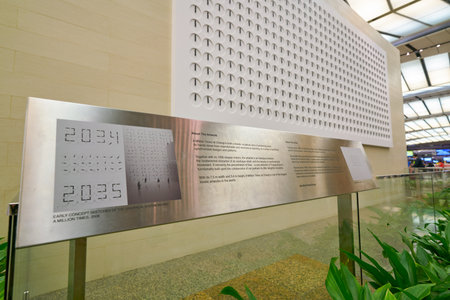 SINGAPORE - CIRCA APRIL, 2019: a Million Times at Changi, seen at Singapore International Airport.のeditorial素材