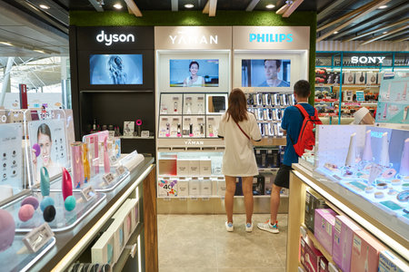 HONG KONG, CHINA - CIRCA APRIL, 2019: goods on display at the E-Lifestyle by Sprint-Cass in Hong...