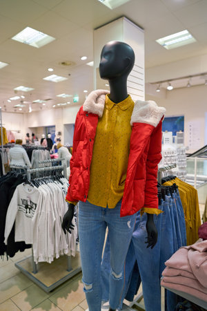 ZURICH, SWITZERLAND - CIRCA OCTOBER, 2018: interior shot of C&A store in Zurich.のeditorial素材