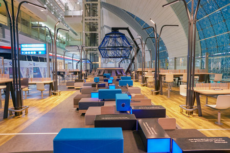 DUBAI, UAE - CIRCA JANUARY, 2019: interior shot of Dubai International Airport.のeditorial素材