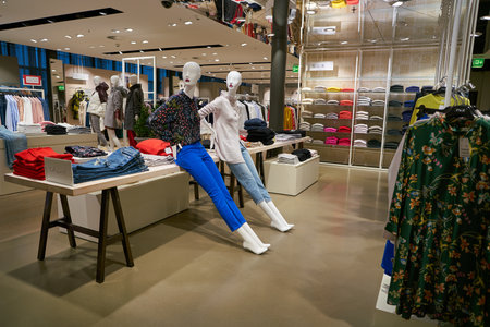 ZURICH, SWITZERLAND - CIRCA OCTOBER, 2018: interior shot of a store in Zurich.のeditorial素材