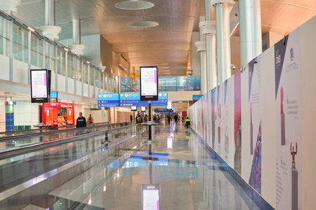 DUBAI, UAE - CIRCA JANUARY, 2019: interior shot of Dubai International Airport.のeditorial素材