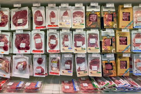 ZURICH, SWITZERLAND - CIRCA OCTOBER, 2018: interior shot of Coop grocery store in Zurich.のeditorial素材