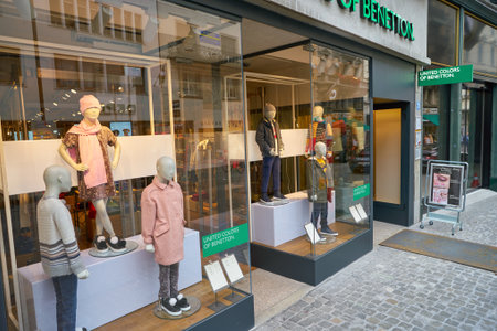 ZURICH, SWITZERLAND - CIRCA OCTOBER, 2018: entrance to United Colors of Benetton store in Zurich.のeditorial素材