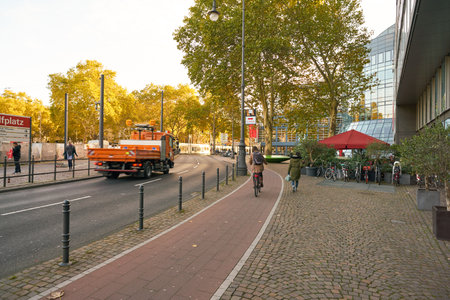 COLOGNE, GERMANY - CIRCA OCTOBER, 2018: Cologne urban landscape in the daytime.のeditorial素材
