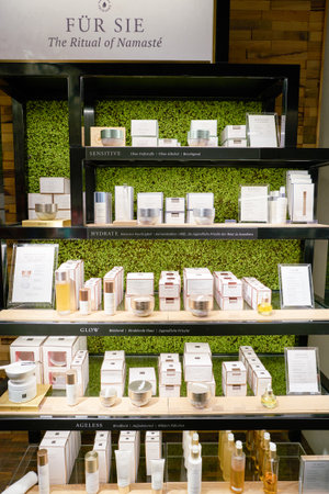 COLOGNE, GERMANY - CIRCA OCTOBER, 2018: interior shot of Rituals cosmetics store in Cologne.のeditorial素材