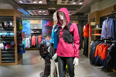 ZURICH, SWITZERLAND - CIRCA OCTOBER, 2018: interior shot of Jelmoli department store in Zurich.のeditorial素材