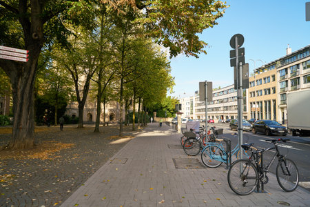 COLOGNE, GERMANY - CIRCA OCTOBER, 2018: Cologne urban landscape in the daytime.のeditorial素材