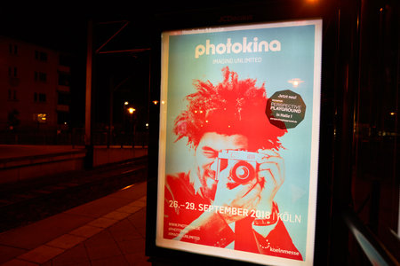 COLOGNE, GERMANY - CIRCA SEPTEMBER, 2018: an advertisement poster seen in Cologne, Germany.のeditorial素材