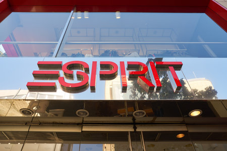 COLOGNE, GERMANY - CIRCA SEPTEMBER, 2018: Esprit brand name over a shop entrance in Cologne.