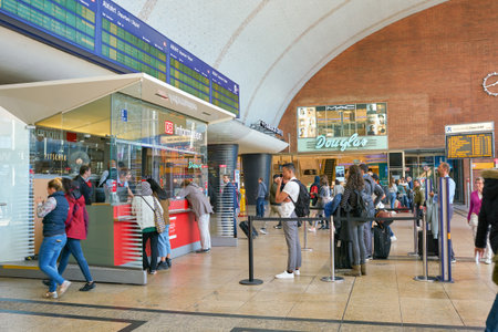 COLOGNE, GERMANY - CIRCA SEPTEMBER, 2018: interior shot of Cologne main station.
