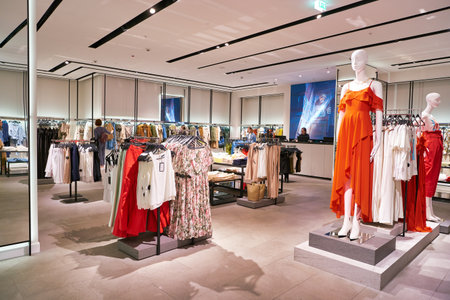MOSCOW, RUSSIA - CIRCA MAY, 2019: interior shot of Lime store in Moscow.