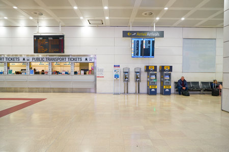 VENICE, ITALY - CIRCA MAY, 2019: interior shot of Venice Marco Polo Airport.のeditorial素材