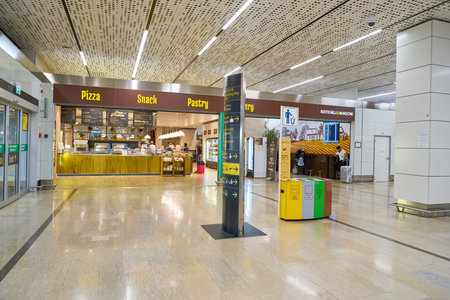 VENICE, ITALY - CIRCA MAY, 2019: interior shot of Venice Marco Polo Airport.のeditorial素材