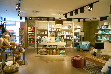 VENICE, ITALY - CIRCA MAY, 2019: interior shot of "Coin" department store.のeditorial素材