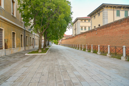 VENICE, ITALY - CIRCA MAY, 2019: view of a street located in Venice.のeditorial素材