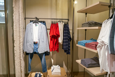 VENICE, ITALY - CIRCA MAY, 2019: interior shot of United Colors of Benetton store in Venice.のeditorial素材