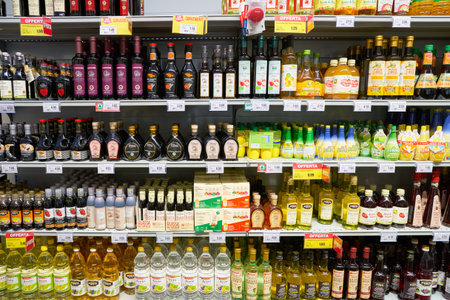 VENICE, ITALY - CIRCA MAY, 2019: interior shot of InterSPAR supermarket in Venice, Italy.