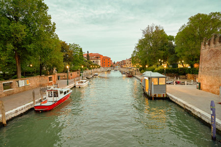 VENICE, ITALY - CIRCA MAY, 2019: view of a canal in Venice.のeditorial素材