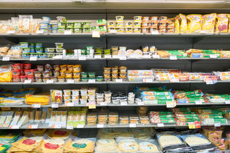 VENICE, ITALY - CIRCA MAY, 2019: interior shot of InterSPAR supermarket in Venice, Italy.のeditorial素材