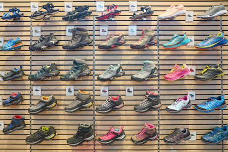 VERONA, ITALY - CIRCA MAY, 2019: interior shot of a CMP store in Verona.のeditorial素材