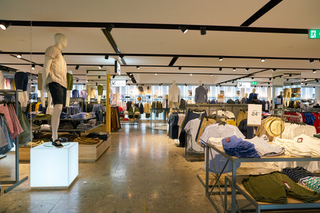 VERONA, ITALY - CIRCA MAY, 2019: interior shot of OVS store in Verona.