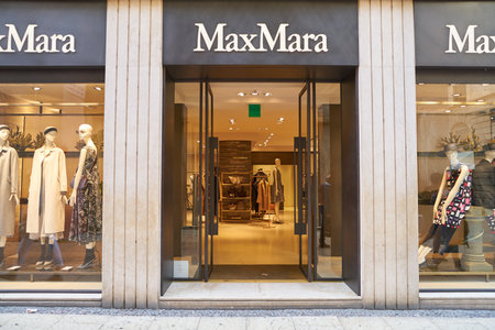 VERONA, ITALY - CIRCA MAY, 2019: entrance to Max Mara store in Verona.