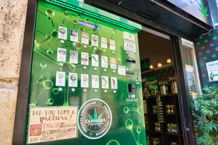 VERONA, ITALY - CIRCA MAY, 2019: self-service kiosk seen in Veronaのeditorial素材