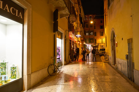 VERONA, ITALY - CIRCA MAY, 2019: a view of a street located in Verona, Italyのeditorial素材