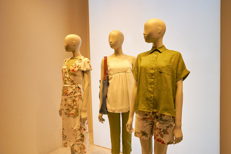 VERONA, ITALY - CIRCA MAY, 2019: display window of United Colors of Benetton shop in Verona.のeditorial素材