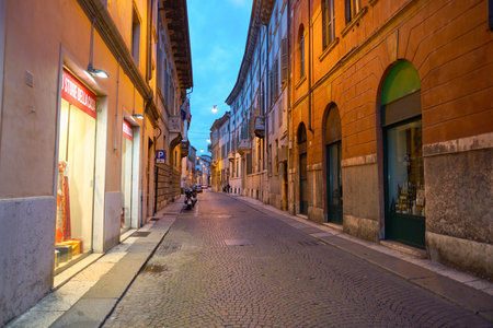 VERONA, ITALY - CIRCA MAY, 2019: a view of a street located in Verona, Italy.のeditorial素材