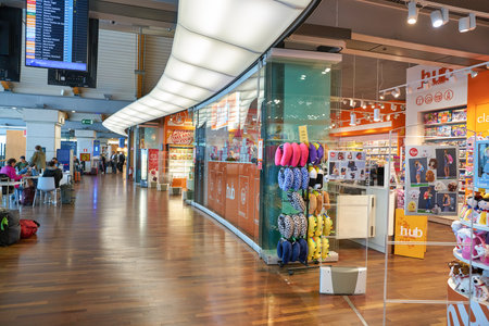 VENICE, ITALY - CIRCA MAY, 2019: interior shot of Venice Marco Polo Airportのeditorial素材