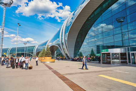 MOSCOW, RUSSIA - CIRCA MAY, 2019: exterior of Domodedovo International Airport.のeditorial素材