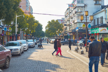 SHANGHAI, CHINA - CIRCA FEBRUARY, 2013: urban landscape of Shanghai in the daytime..のeditorial素材