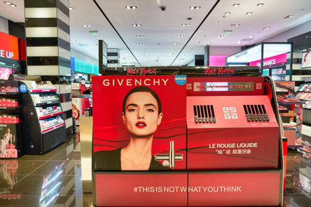 SHENZHEN, CHINA - CIRCA APRIL, 2019: goods on display at Sephora store in Shenzhen, China. Sephora...