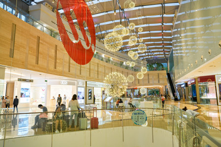 SHENZHEN, CHINA - CIRCA APRIL, 2019: interior shot of a shopping mall in Shenzhenのeditorial素材