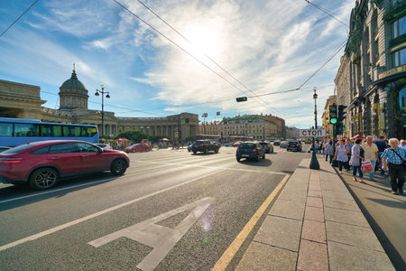 SAINT PETERSBURG, RUSSIA - CIRCA AUGUST, 2017: Saint Petersburg urban landscape in the daytimeのeditorial素材