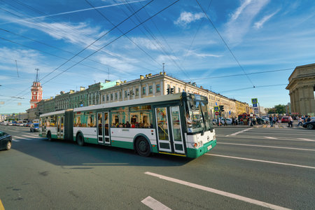 SAINT PETERSBURG, RUSSIA - CIRCA AUGUST, 2017: Saint Petersburg urban landscape in the daytimeのeditorial素材