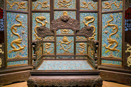 SHENZHEN, CHINA - CIRCA APRIL, 2019: interior shot of a building in Gankeng Hakka Town in Shenzhen. Gankeng Hakka Town is a tourist attraction by OCT Group.のeditorial素材