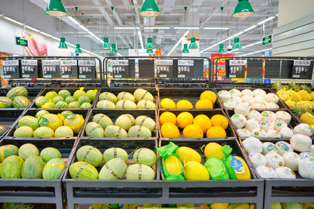 SHENZHEN, CHINA - CIRCA APRIL, 2019: interior shot of Walmart store in Shenzhen, China.