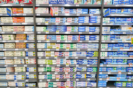 SHENZHEN, CHINA - CIRCA APRIL, 2019: interior shot of Carrefour Le Marche supermarket in Shenzhen.のeditorial素材