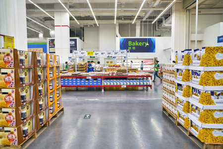 SHENZHEN, CHINA - APRIL 22, 2019: interior shot of Sam's Club store in Shenzhen. Sam's Club is an...