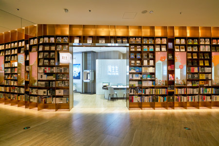 SHENZHEN, CHINA - APRIL 15, 2019: entrance to ChowSangSang jewellery at the MixC Shenzhen Bay shopping mallのeditorial素材