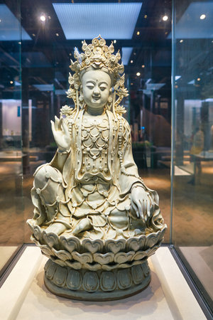SHENZHEN, CHINA - CIRCA APRIL, 2019: exhibit on display in Gankeng Hakka Town in Shenzhen. Gankeng...