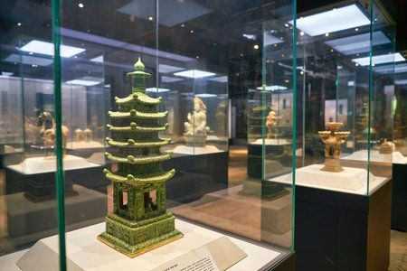 SHENZHEN, CHINA - CIRCA APRIL, 2019: exhibits on display in Gankeng Hakka Town in Shenzhen. Gankeng...