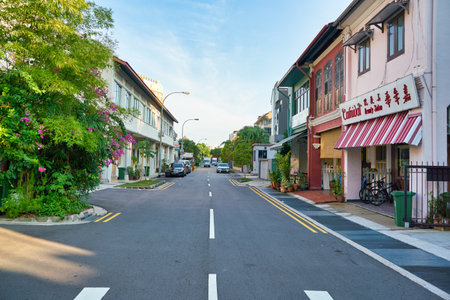 SINGAPORE - CIRCA APRIL, 2019: view of a street located in Singapore.